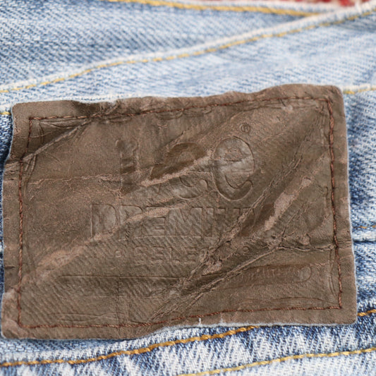 Lee W38 L32 Straight Leg Loose Fit Blue Denim Jeans