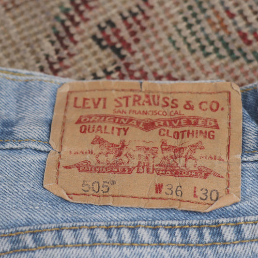 Levi's 505 W36 L29 Straight Leg Regular Fit Blue Denim Jeans