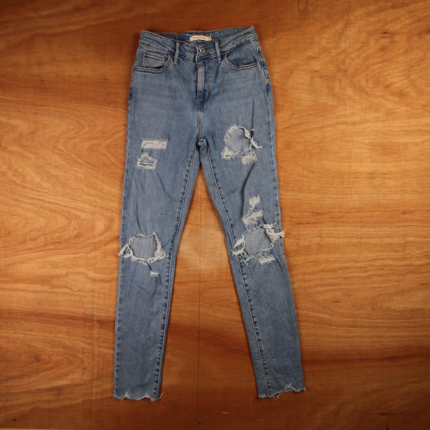 Levi's 721 Red Tab W26 L27 Skinny Blue Denim Jeans