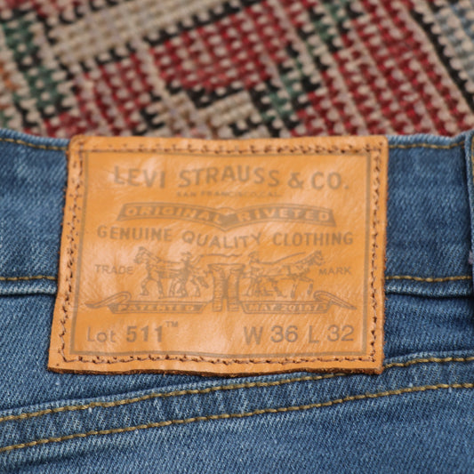 Levi's 511 W34 L31 Slim Fit Blue Denim Jeans