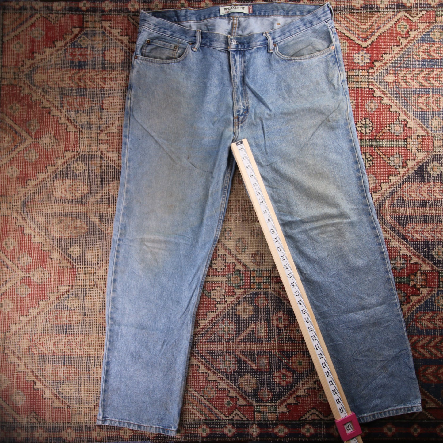 Levi's 550 Red Tab W40 L32 Tapered Leg Relaxed Fit Blue Denim Jeans