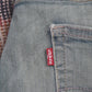 Levi's 511 W32 L34 Slim Fit Classic Ripped Style Green Denim Jeans