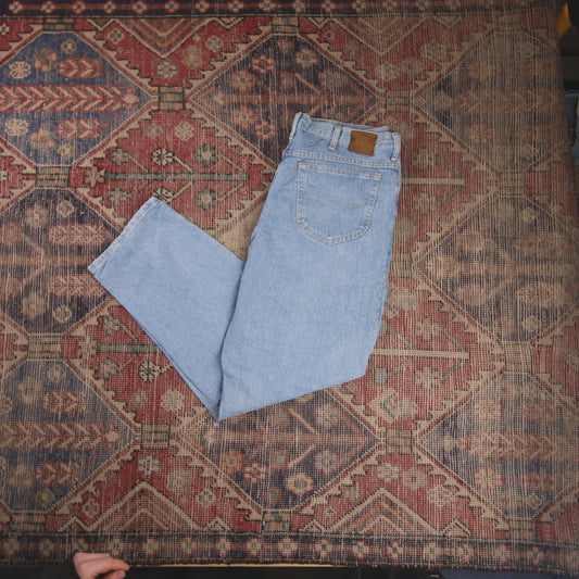 Lee W36 L30 Straight Leg Relaxed Fit Blue Denim Jeans