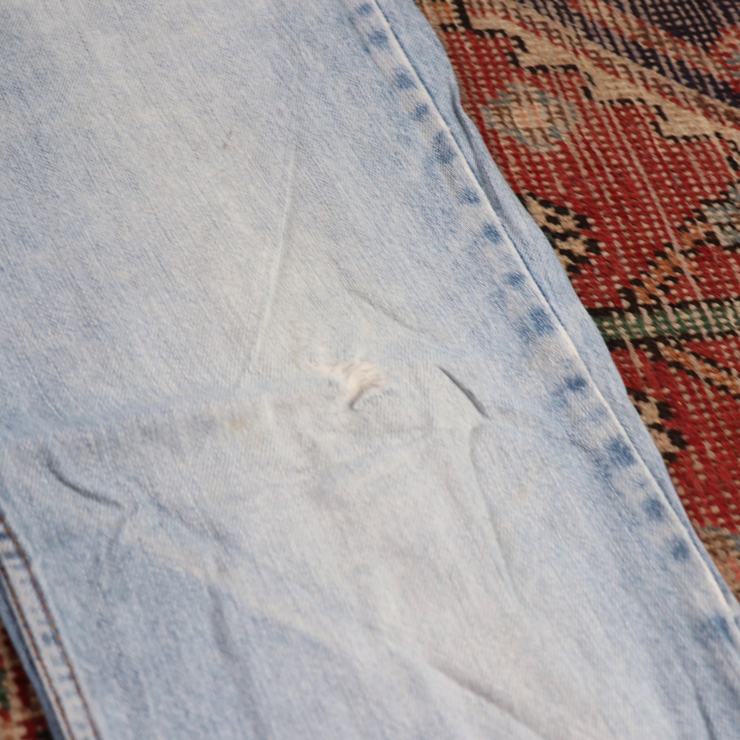 Levi's W34 L30 Straight Leg Loose Fit Blue Denim Jeans