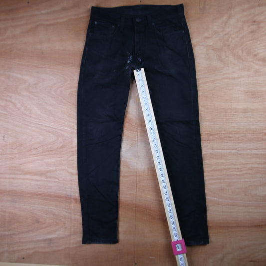 Levi's 512 Red Tab W32 L30 Tapered Leg Slim Fit Black Denim Jeans