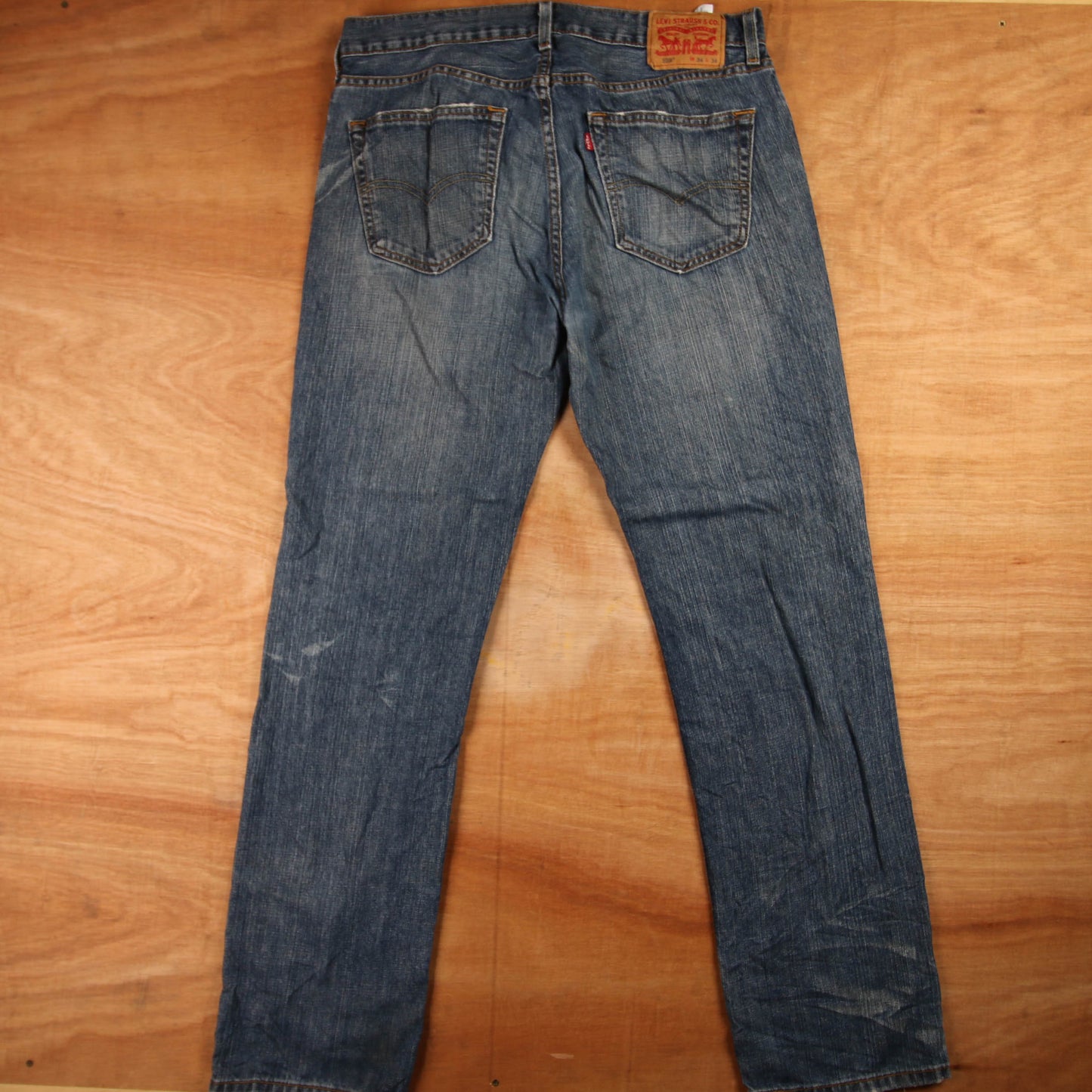 Levi's 559 Red Tab W36 L34 Straight Leg Relaxed Fit Blue Denim Jeans