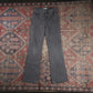 Levi's 512 W26 L30 Flared Black Denim Jeans
