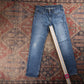 Levi's 501 Red Tab W28 L29 Original Fit Classic Ripped Style Blue Denim Jeans