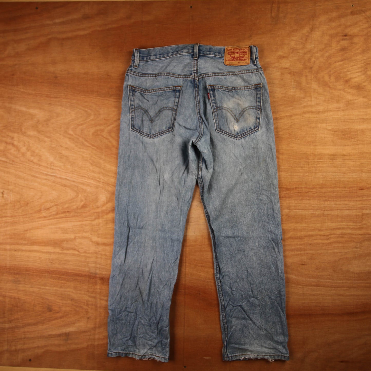 Levi's 505 Red Tab W32 L28 Straight Leg Regular Fit Blue Denim Jeans