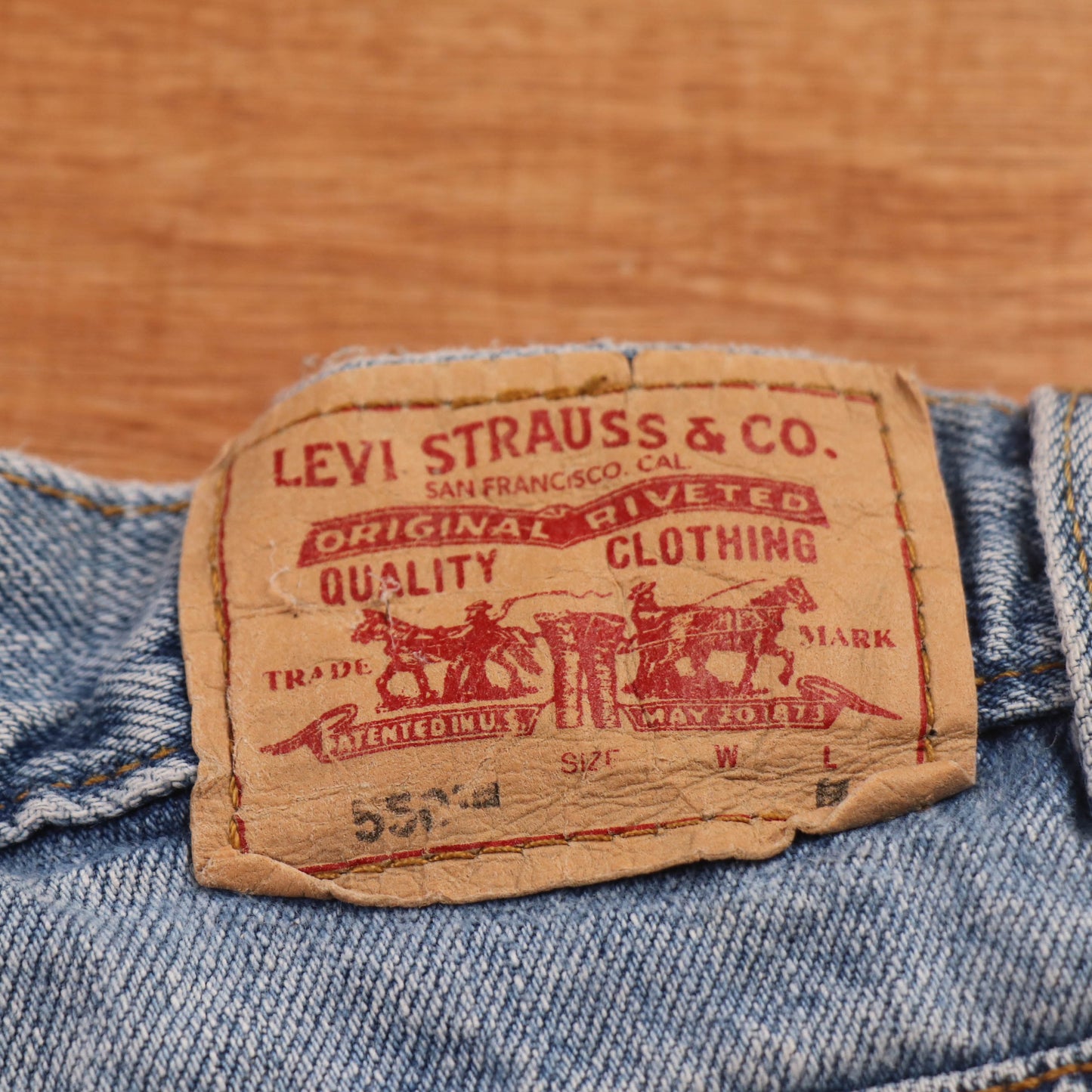 Levi's 559 Red Tab W40 L30 Straight Leg Relaxed Fit Blue Denim Jeans