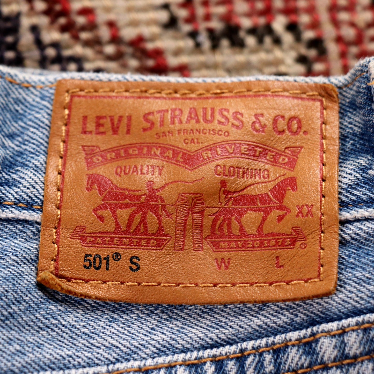 Levi's 501 W28 L28 Original Fit Classic Ripped Style Blue Denim Jeans