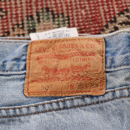 Levi's 505 Red Tab W36 L31 Straight Leg Regular Fit Blue Denim Jeans
