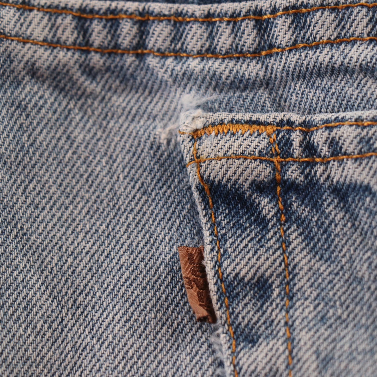 Levi's 505 Orange Tab W42 L33 Straight Leg Regular Fit Blue Denim Jeans