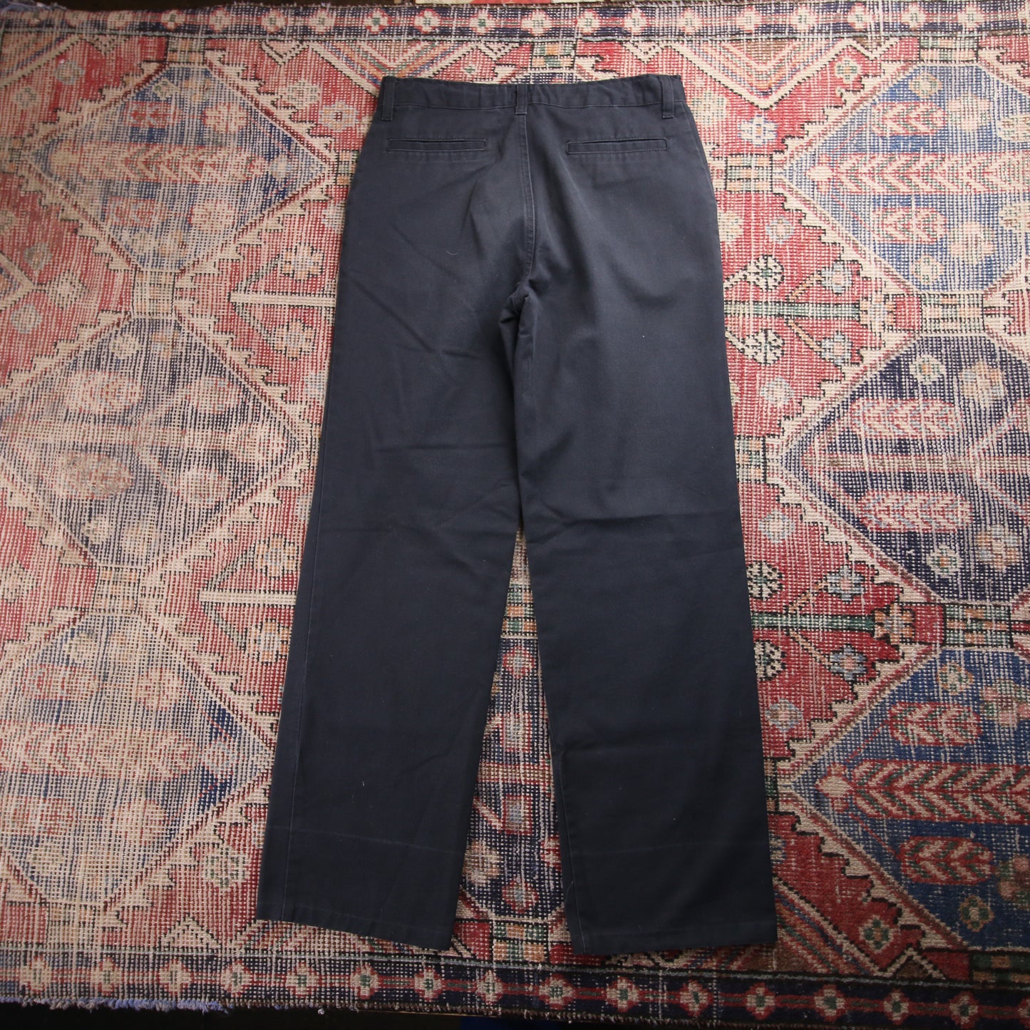 Levi's W30 L30 Straight Leg Black Cotton Blend Trousers