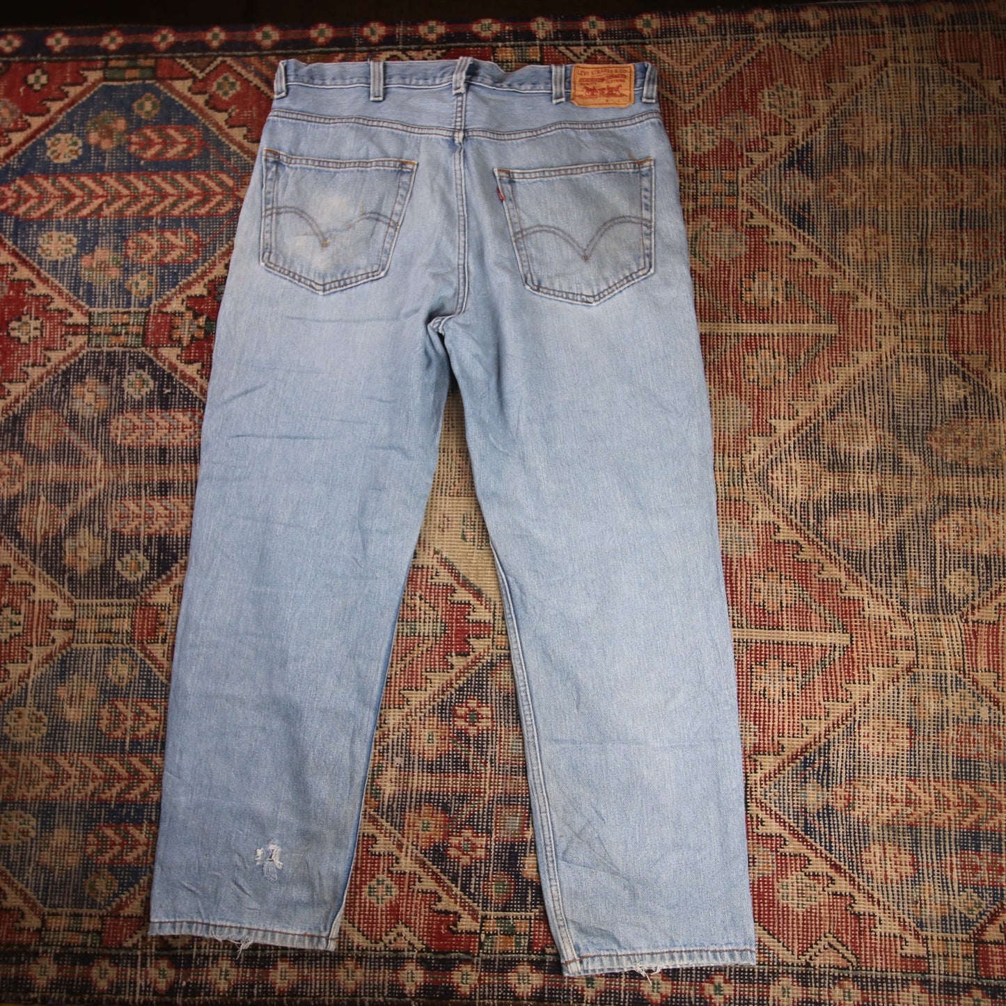 Levi's 550 W38 L30 Tapered Leg Relaxed Fit Blue Denim Jeans