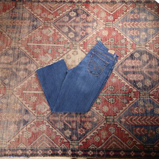 Levi's W30 L26 Bootcut Blue Denim Jeans