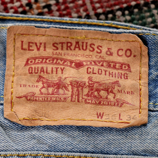 Levi's 506 Red Tab W28 L34 Straight Leg Blue Denim Jeans