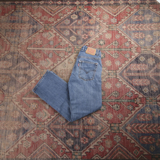 Levi's W26 L25 Straight Leg Blue Denim Jeans