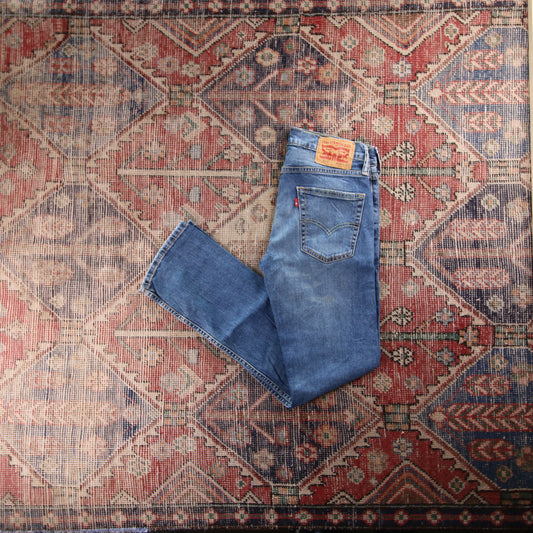Levi's 513 Red Tab W30 L31 Straight Leg Slim Fit Blue Denim Jeans