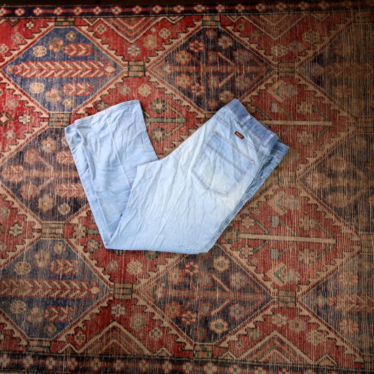 Wrangler W36 L28 Straight Leg Relaxed Fit Blue Denim Jeans