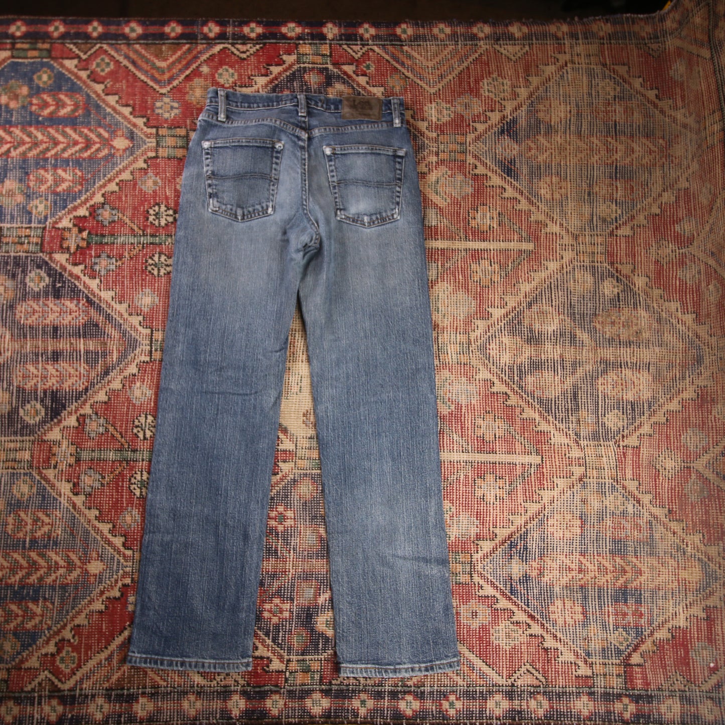 Lee W34 L29 Straight Leg Regular Fit Blue Denim Jeans