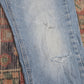 Lee W24 L28 Skinny Classic Ripped Style Blue Denim Jeans