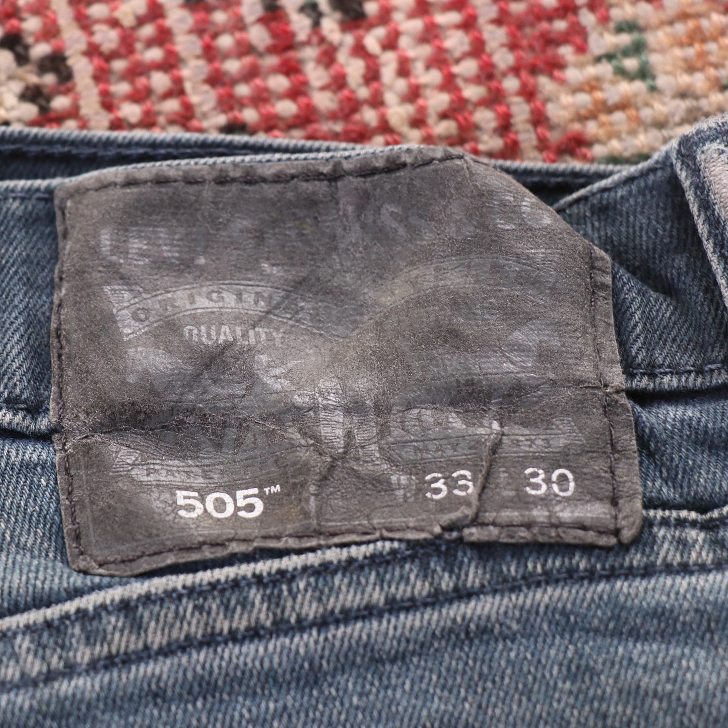 Levi's 505 Red Tab W32 L29 Straight Leg Regular Fit Blue Denim Jeans