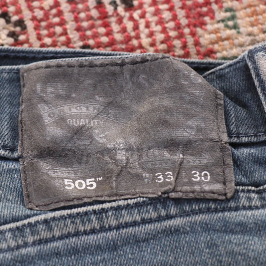 Levi's 505 Red Tab W32 L29 Straight Leg Regular Fit Blue Denim Jeans