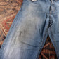 Wrangler Orange Tab W44 L29 Relaxed Classic Ripped Style Blue Denim Jeans
