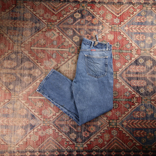 Wrangler W36 L30 Straight Leg Blue Denim Jeans