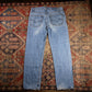 Levi's 505 W38 L30 Straight Leg Regular Fit Blue Denim Jeans