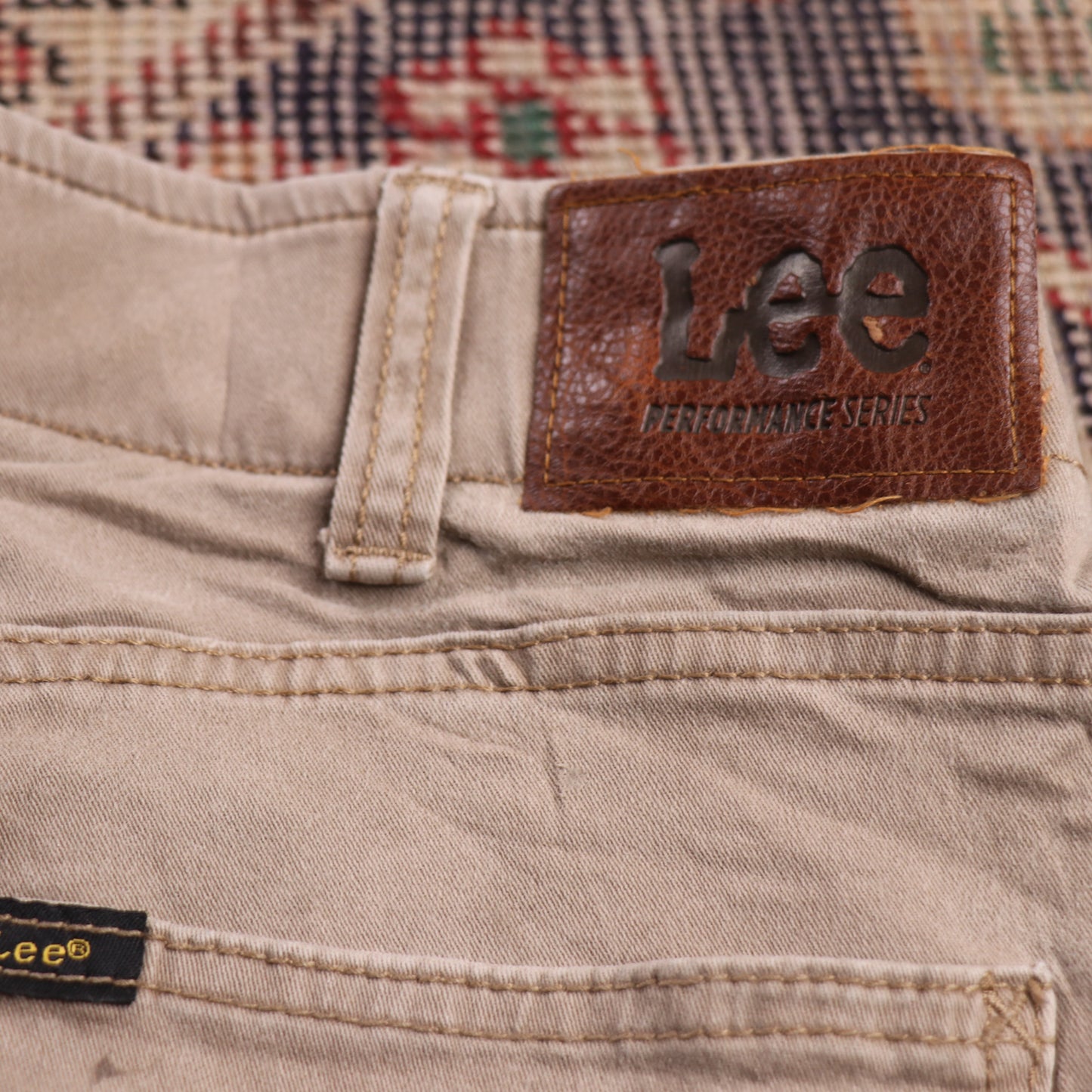 Lee W30 L32 Straight Leg Regular Fit Beige Denim Trousers