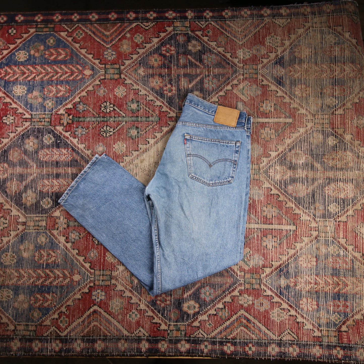 Levi's W36 L31 Tapered Leg Loose Fit Blue Denim Jeans