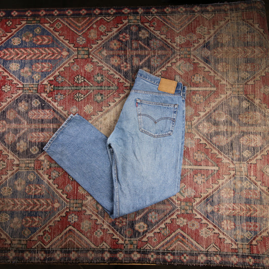 Levi's W36 L31 Tapered Leg Loose Fit Blue Denim Jeans