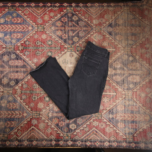 Lee W34 L30 Straight Leg Loose Fit Black Denim Jeans
