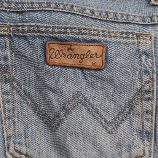Wrangler W36 L29 Straight Leg Relaxed Fit Blue Denim Jeans