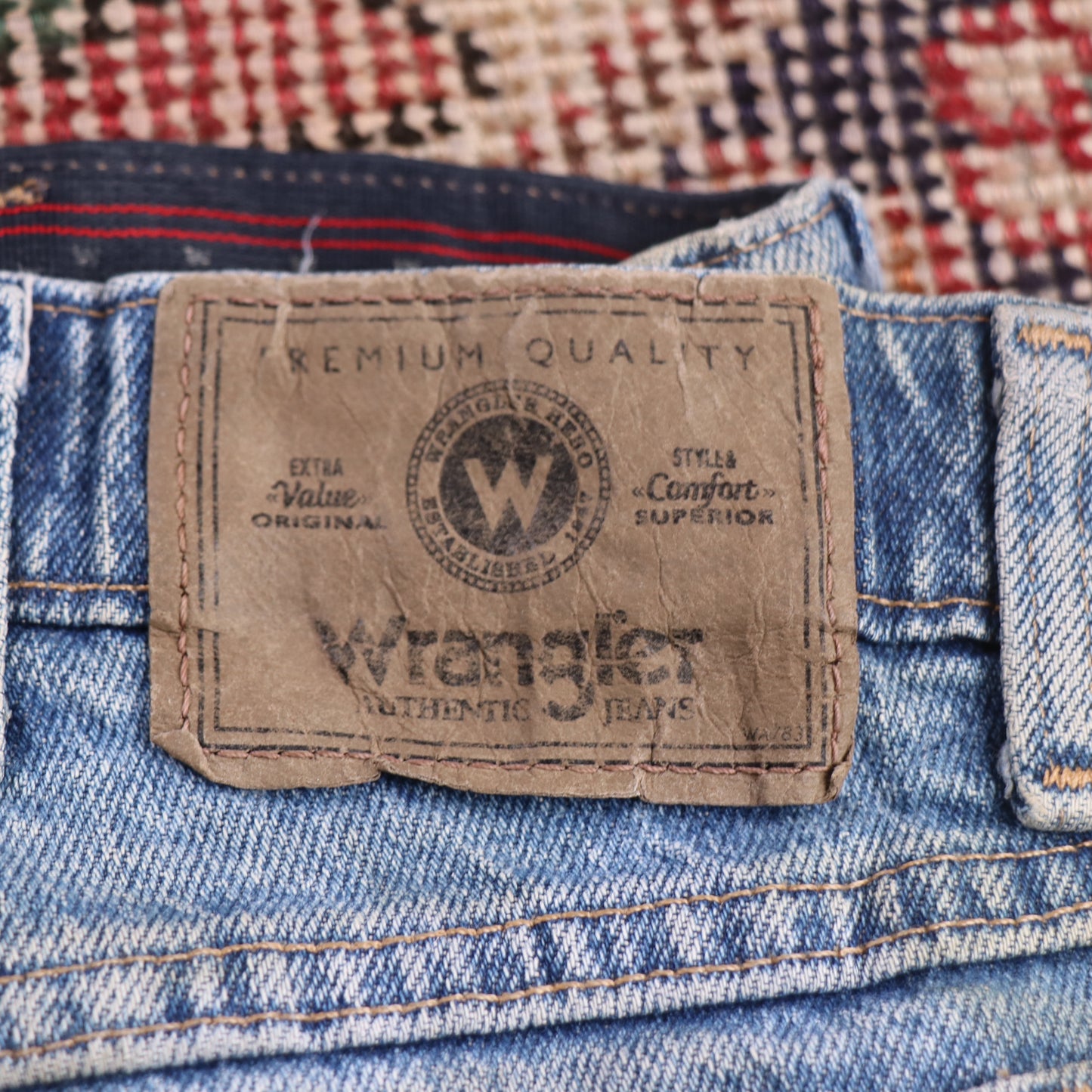 Wrangler W32 L29 Straight Leg Regular Fit Blue Denim Jeans