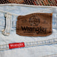 Wrangler W34 L30 Straight Leg Relaxed Fit Blue Denim Jeans