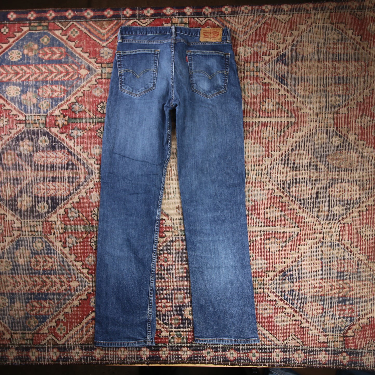 Levi's 514 W32 L31 Straight Leg Classic Ripped Style Blue Denim Jeans