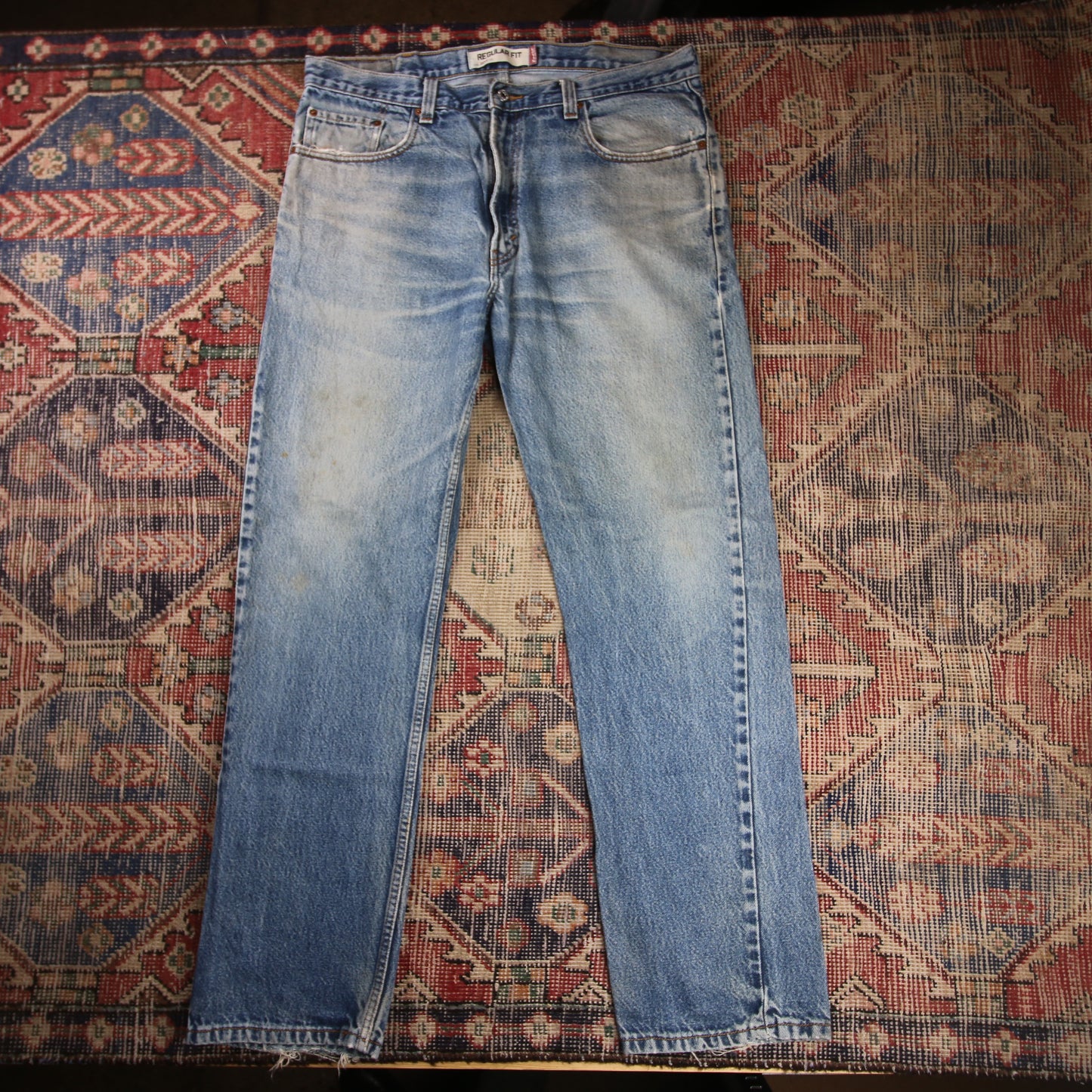 Levi's 505 W38 L32 Straight Leg Regular Fit Blue Denim Jeans