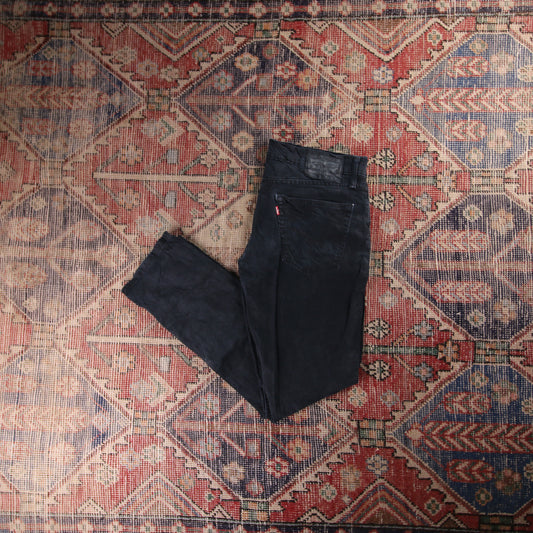 Levi's Red Tab W34 L30 Straight Classic Ripped Style Black Denim Jeans