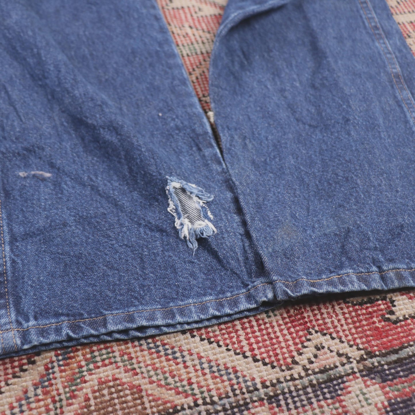 Wrangler W32 L30 Straight Leg Relaxed Fit Blue Denim Jeans