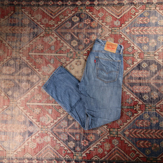 Levi's 505 W32 L31 Straight Leg Regular Fit Blue Denim Jeans