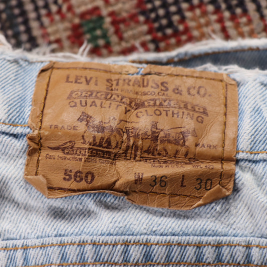Levi's 501 Orange Tab W34 L28 Original Fit Blue Denim Jeans