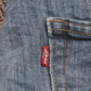 Levi's W38 L33 Straight Leg Blue Denim Jeans