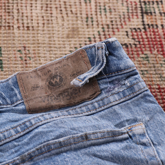 Wrangler W38 L30 Straight Leg Blue Denim Jeans