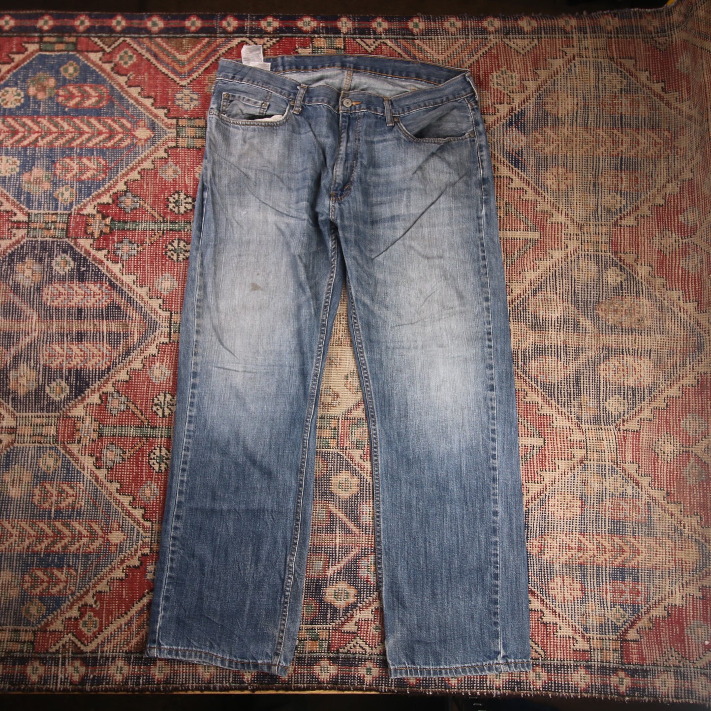 Levi's 559 W38 L30 Straight Leg Relaxed Fit Blue Denim Jeans