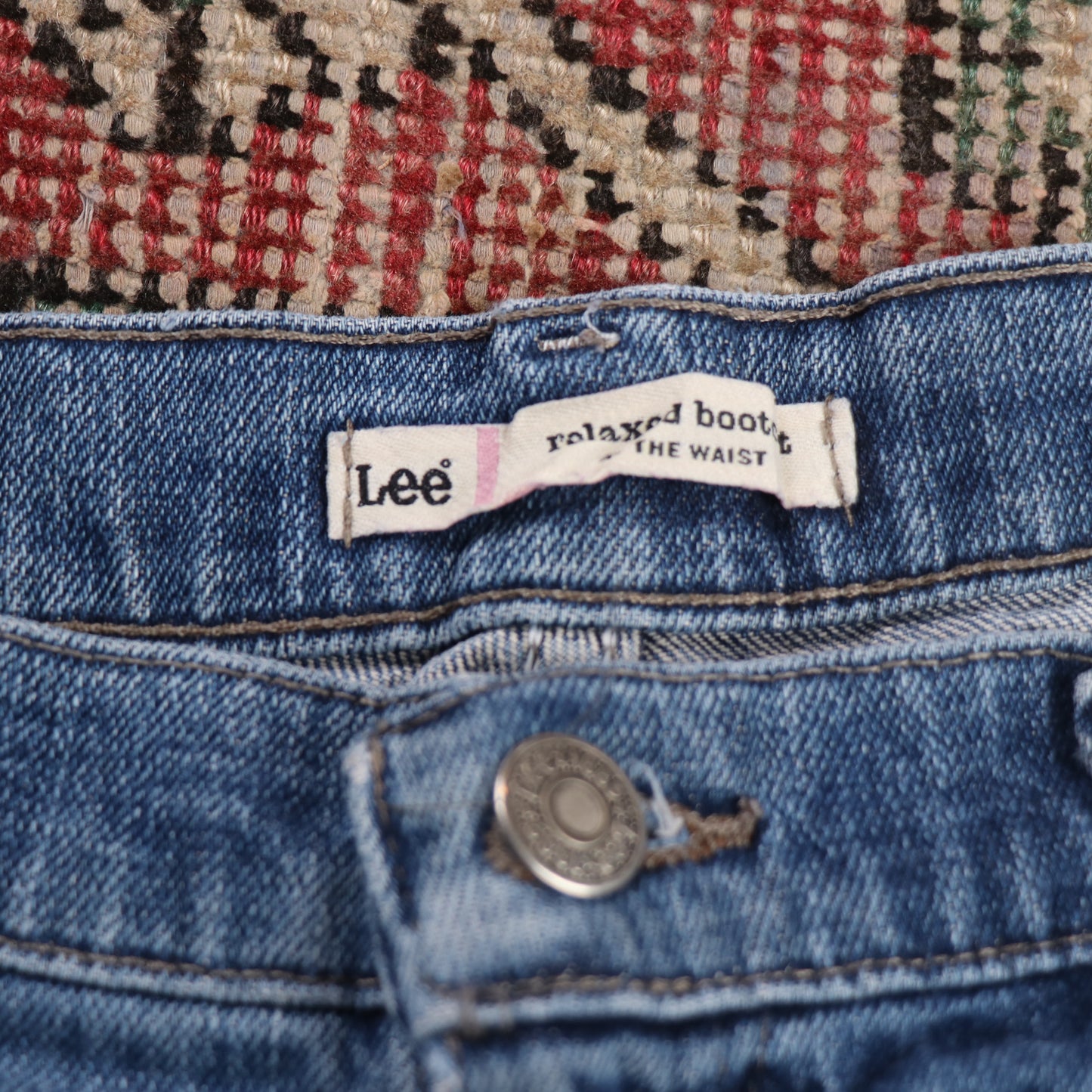 Lee W34 L28 Bootcut Relaxed Fit Blue Denim Jeans