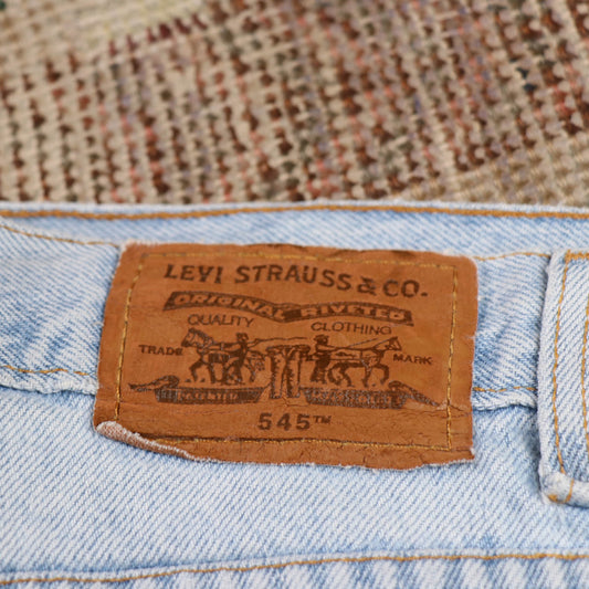 Levi's 545 Orange Tab W40 L29 Loose Fit Blue Denim Jeans