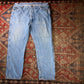 Wrangler W42 L30 Straight Leg Relaxed Fit Blue Denim Jeans